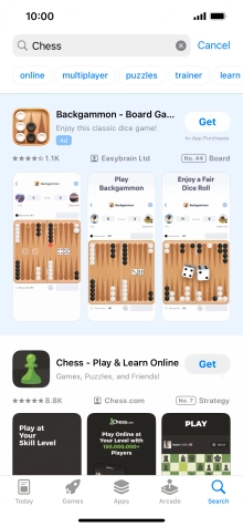 Press the required app.