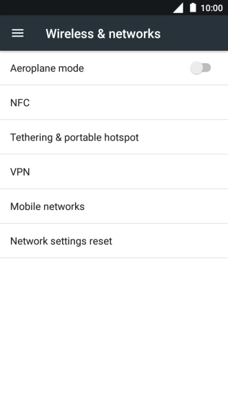 Press Mobile networks.