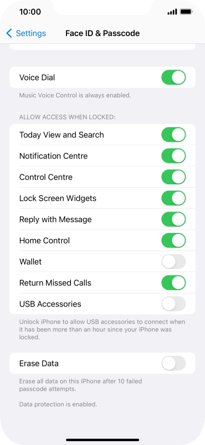 Press the indicator next to 