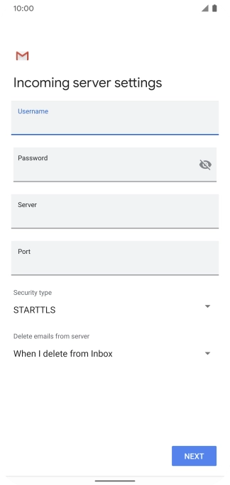 Press the field below 