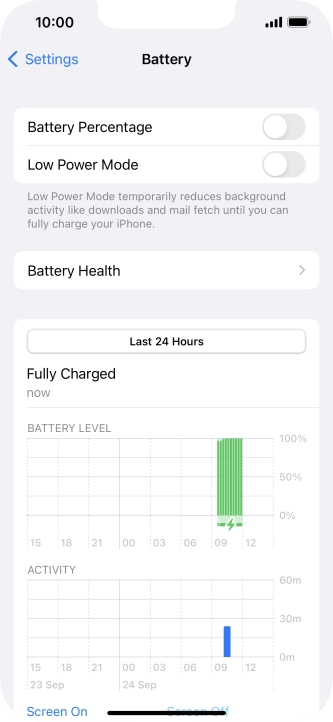 Press Battery Health.