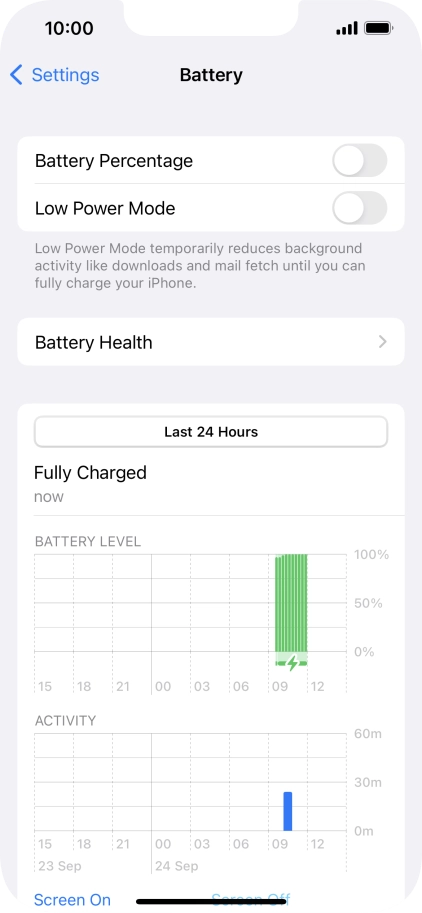 Press Battery Health.