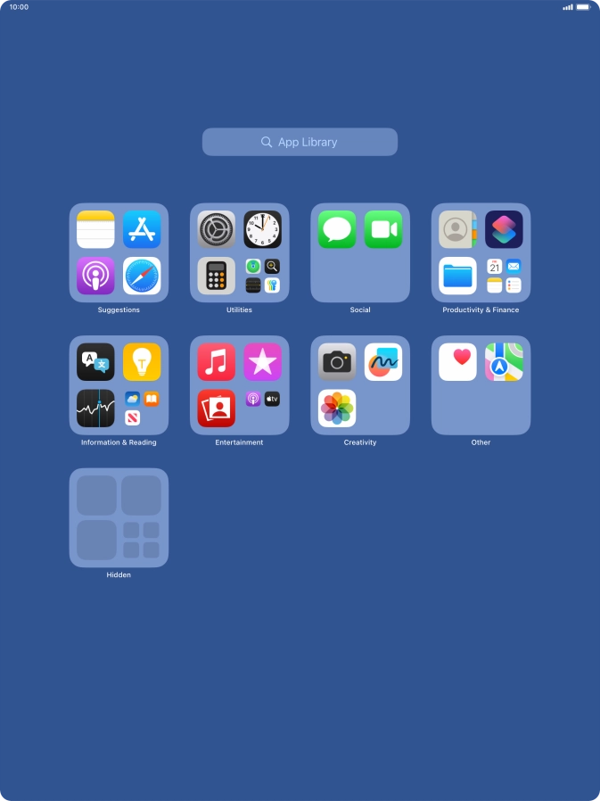 The app is now placed in the Hidden folder in the App Library.