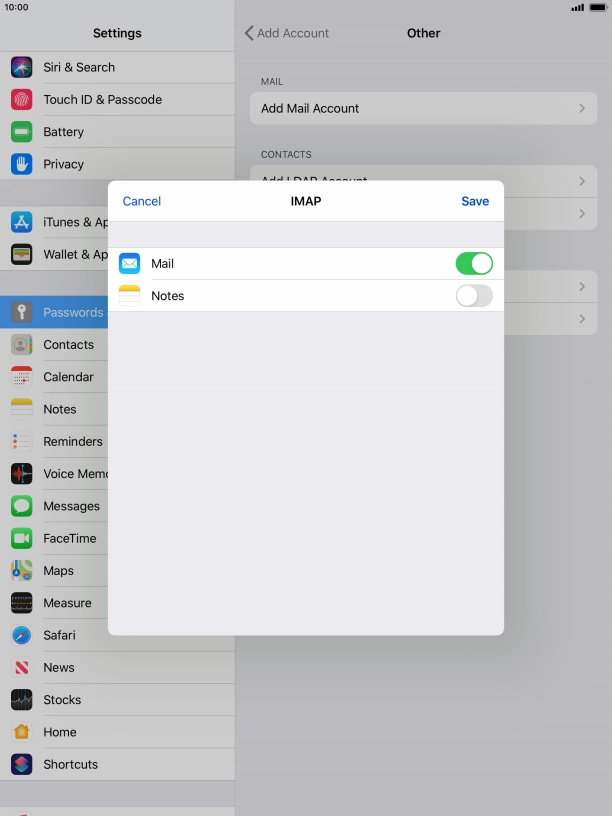 Press Save. Your email account has now been set up. To select more settings for incoming and outgoing server, proceed with the following steps.