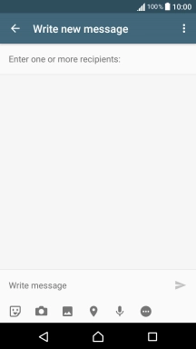 Press the search field and key in the first letters of the recipient's name.