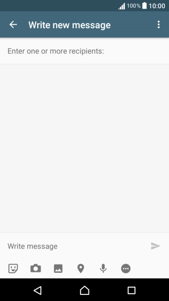 Press the search field and key in the first letters of the recipient's name.