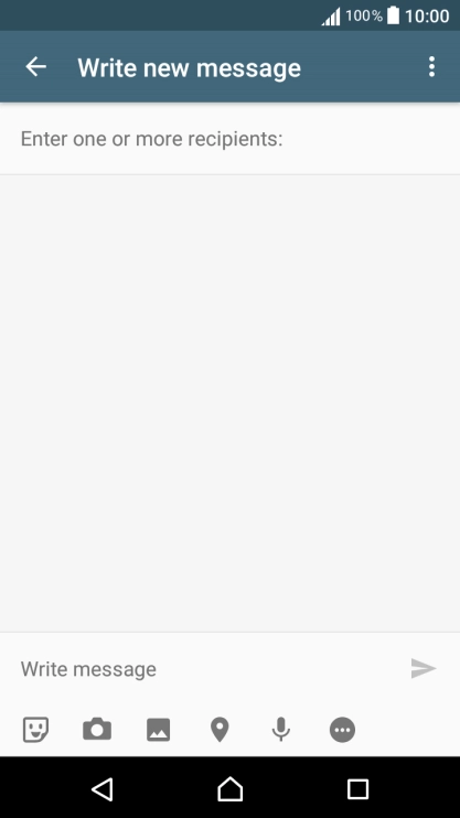 Press the search field and key in the first letters of the recipient's name.