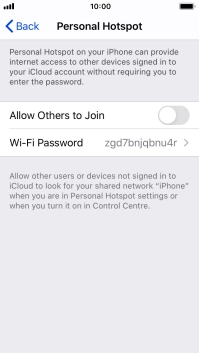 Press Wi-Fi Password and key in the required password.