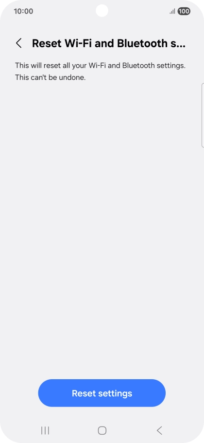 Press Reset settings.