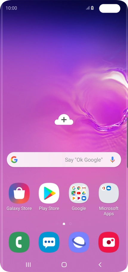 When the battery charging icon is displayed, the battery is charging.
