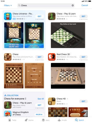 Press the required app.