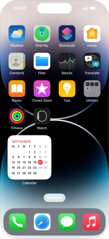 If you're using a Widget Stack: slide up or down on the stack to select the required widget.