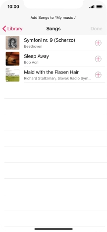 Go to the required category and press the required audio file.