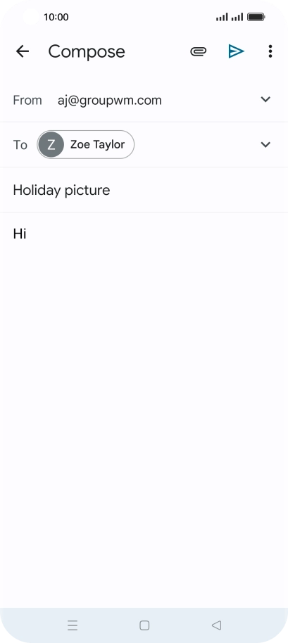 Press the attachment icon.