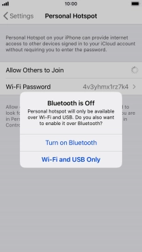 If Wi-Fi is turned on, press Wi-Fi and USB Only.
