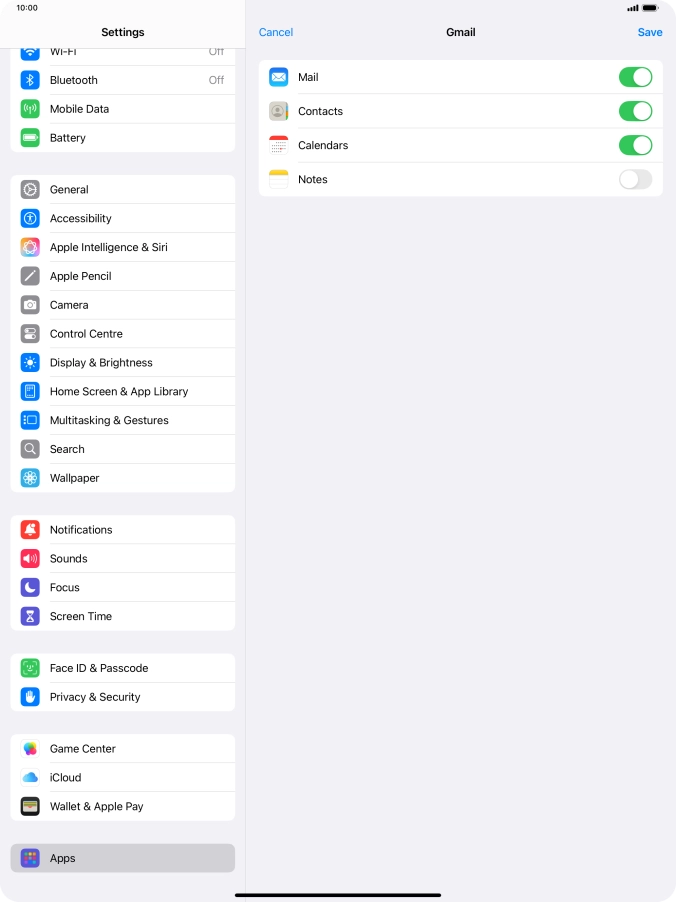 If this screen is displayed, you email account has been recognised and set up automatically. Follow the instructions on the screen to key in more information and finish setting up your tablet.