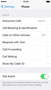 Press Announce Calls.