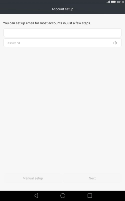 Press Password and key in the password for your email account.