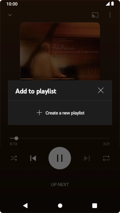 Press Create a new playlist.