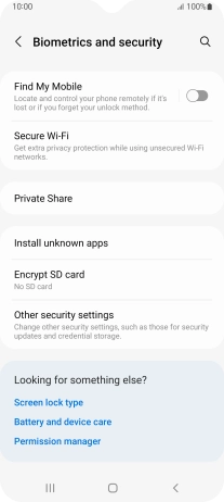 Press Other security settings.