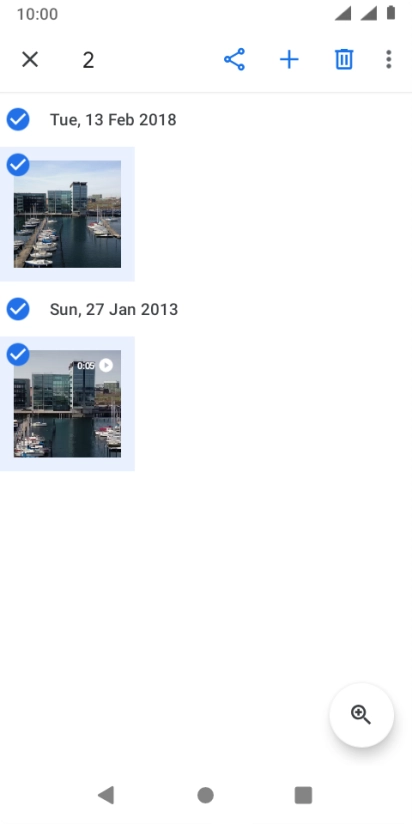 Press the share icon.