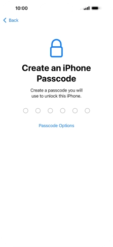 Press Passcode Options.