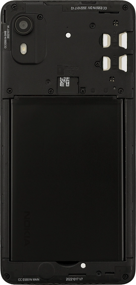 Take hold of the bottom of the battery and remove it.