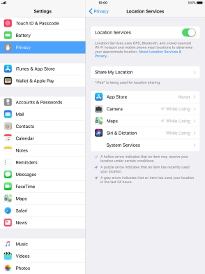 Press the required application.