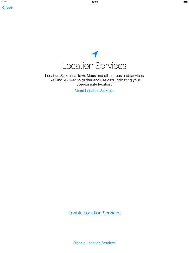 Press Enable Location Services to turn on the function.