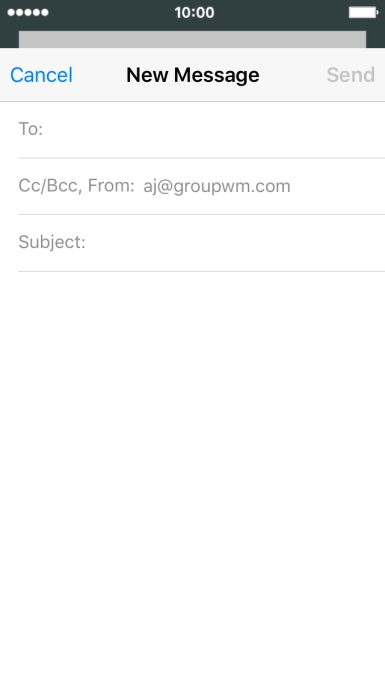 Press To and key in the first letters of the recipient's name.