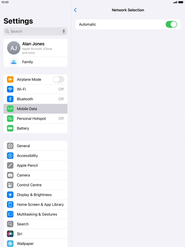 Press the indicator next to 