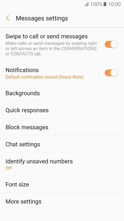Press More settings.