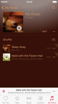 Press the song title.