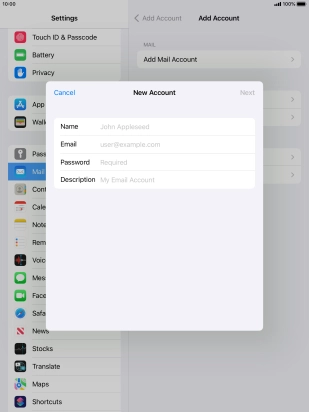 Press Name and key in the required sender name.