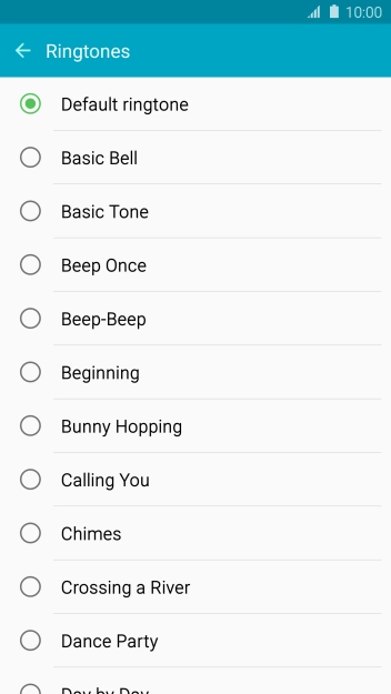 Press the required ring tones to hear them.