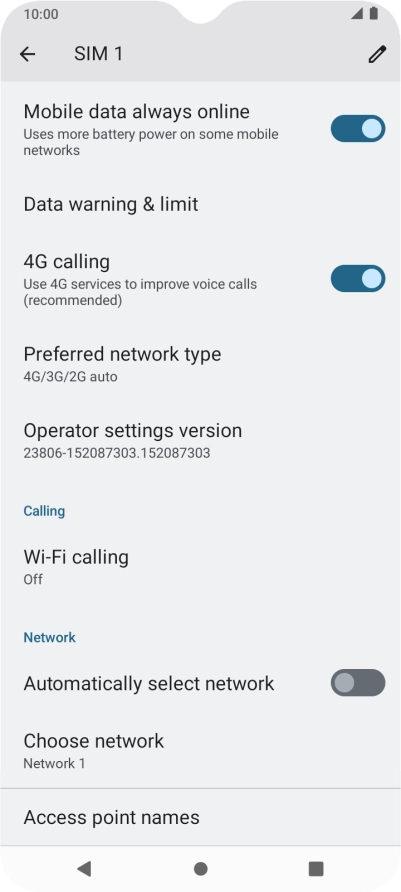 Press the indicator next to 