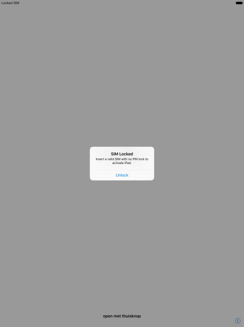 If your SIM is locked, press Unlock.