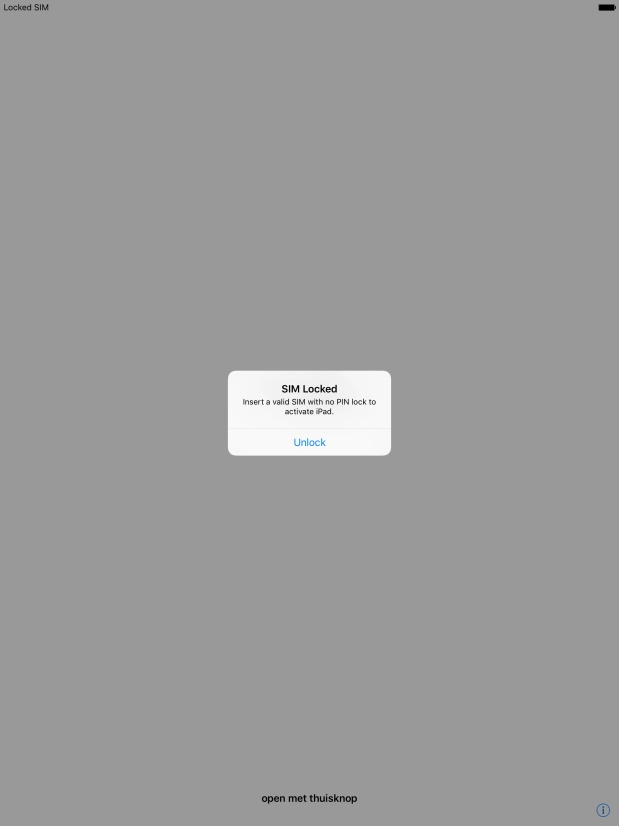 If your SIM is locked, press Unlock.