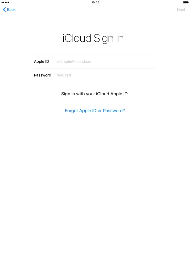 Press the field next to 