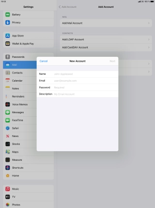 Press Name and key in the required sender name.