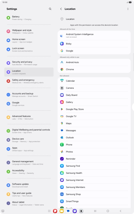 Press the required app.