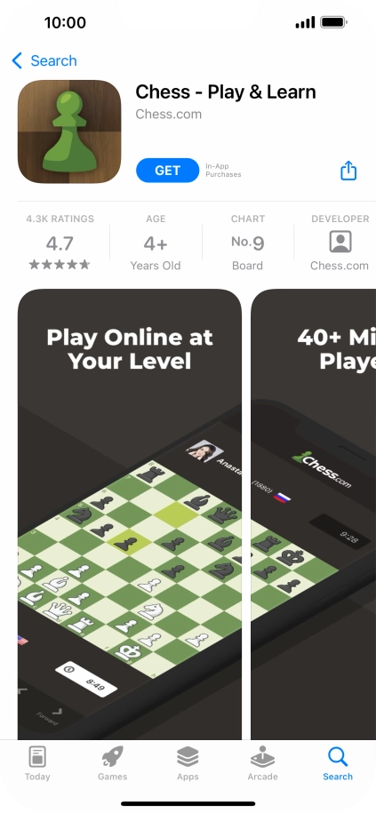 Press GET and follow the instructions on the screen to install the app.