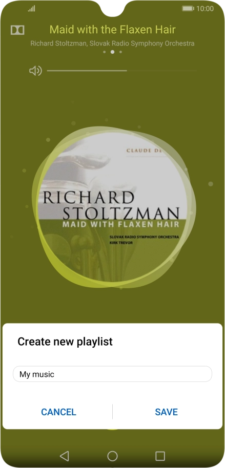 Key in a name for the playlist and press SAVE.