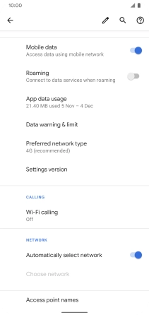 Press Access point names.