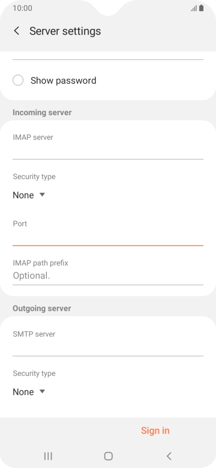Press the field below 