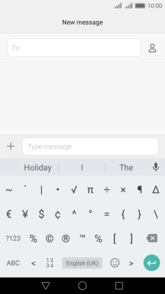 Press ABC to return to text input.