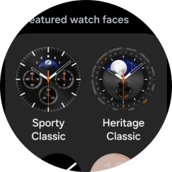 Slide your finger up or down to see the available watch faces.