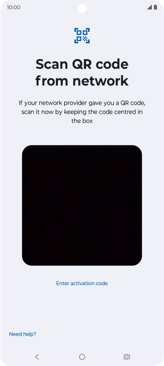 Place the QR code you've received inside the phone camera frame to scan the code.