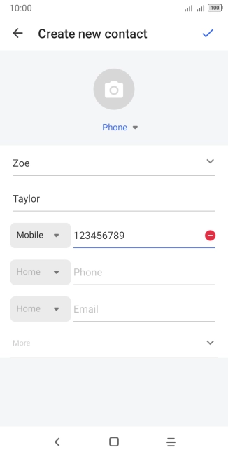Press the confirm icon.