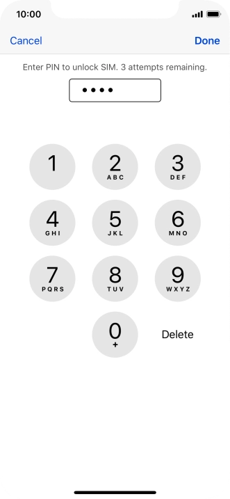 Key in your PIN and press Done.